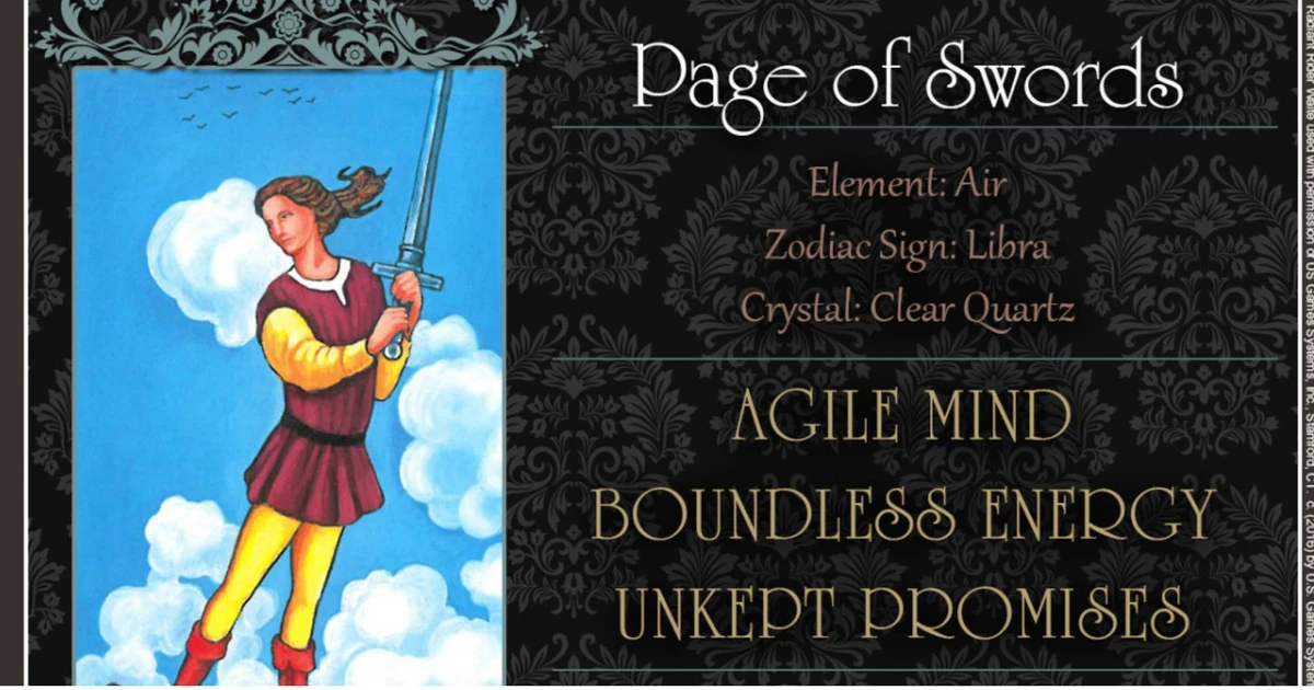 meaning of page of swords in love and relationships